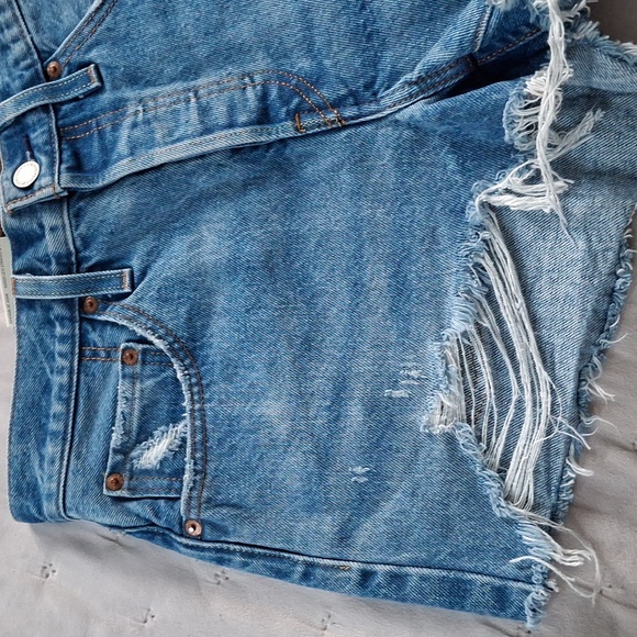 Levi's 501 High Rise Shorts Oxnard Athens Sz 27 Nwt - Picture 10 of 16